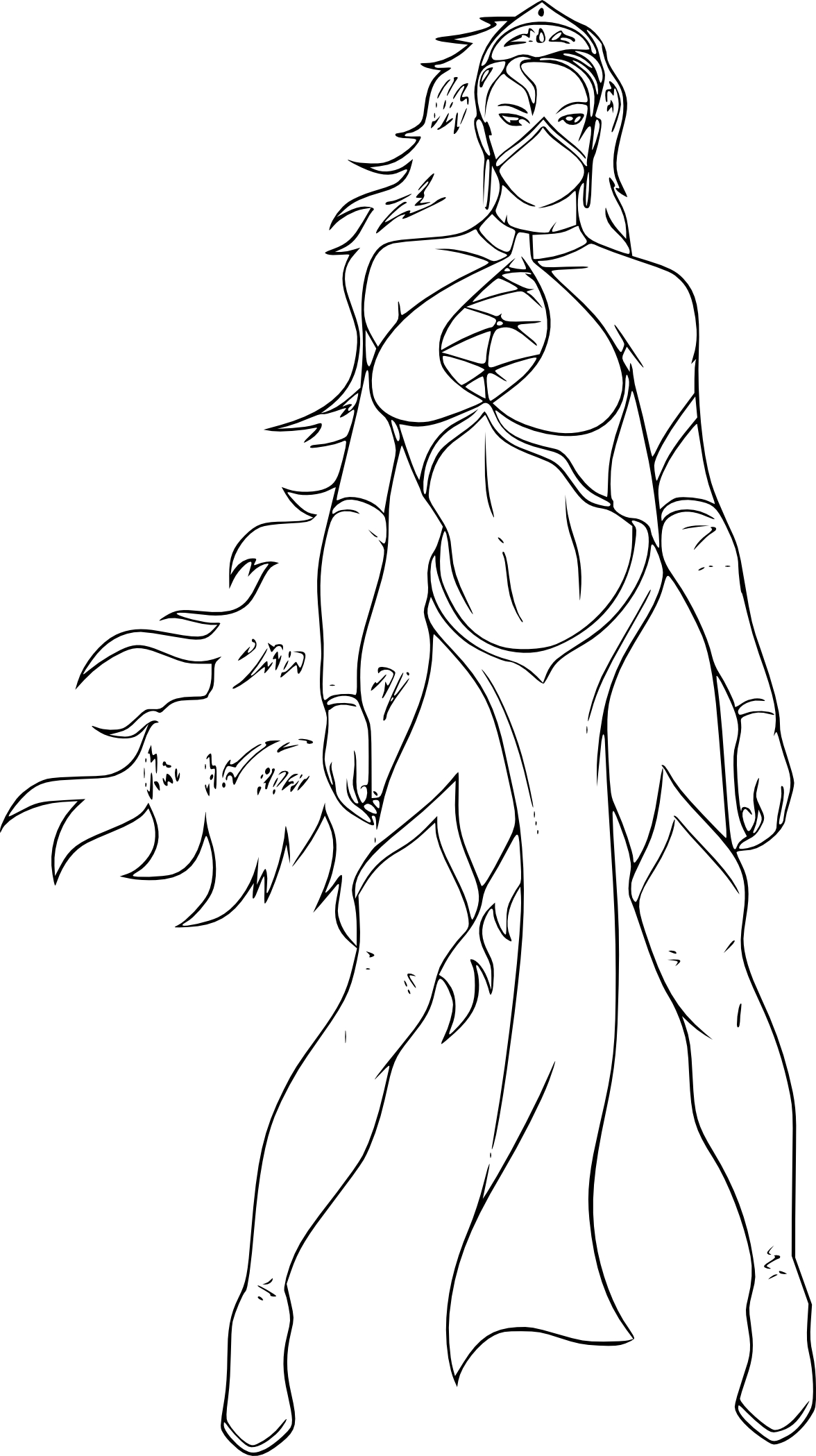 Female Mortal Kombat coloring page