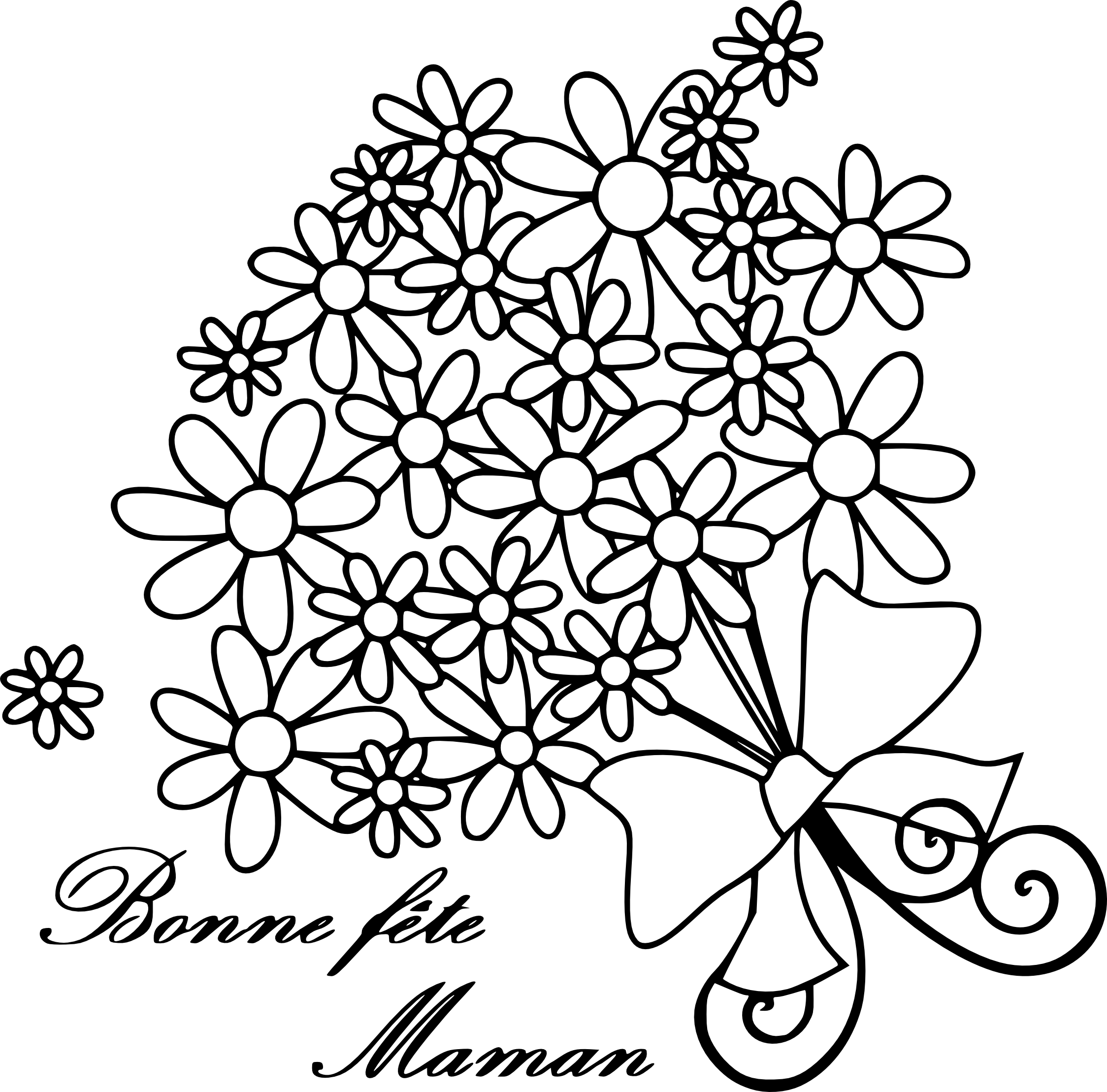 Mothers Day Flower coloring page