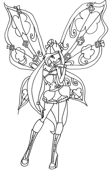 Flora Believix Winx coloring page