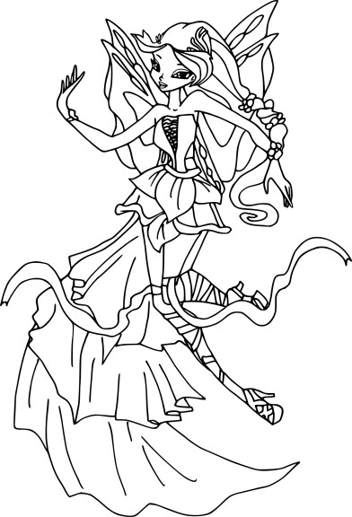 Flora Harmonix coloring page