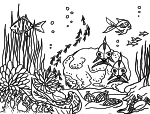 Seabed coloring page