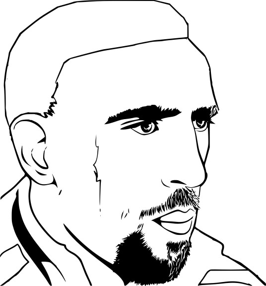 Disegno di Franck Ribery da colorare