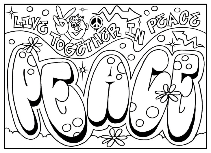 Graffiti coloring page