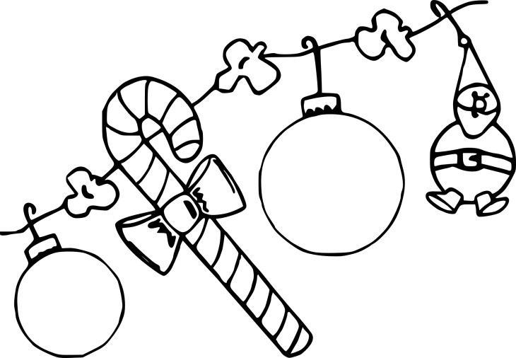 Christmas Garland coloring page