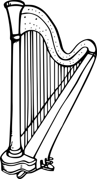 Harp coloring page