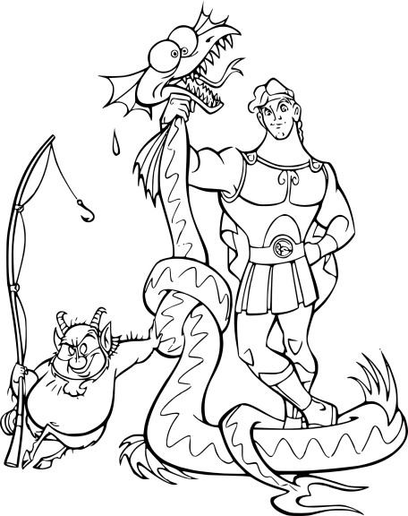 Hercules Demi God coloring page