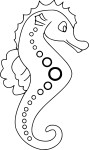 Seahorse coloring page