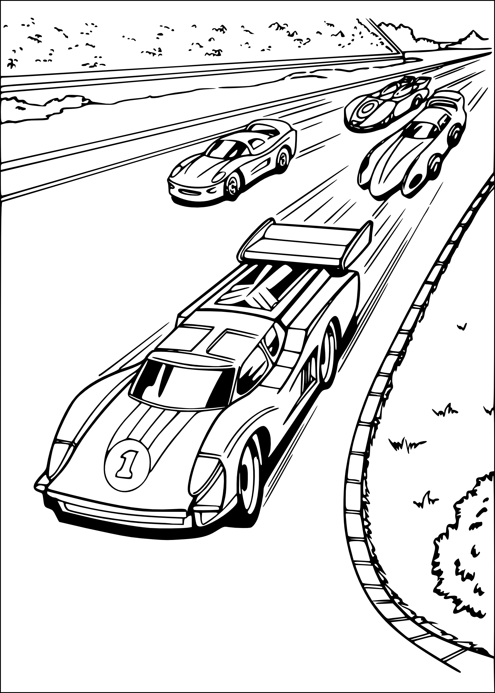 Hot Wheels coloring page