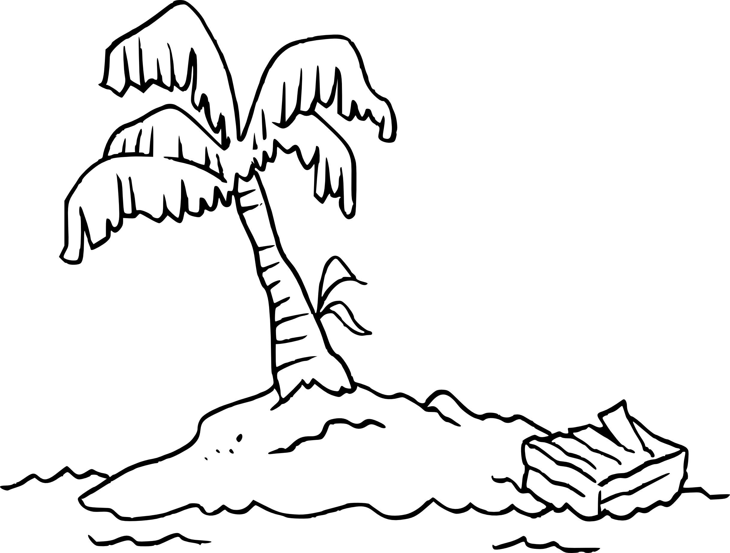 Deserted Island coloring page