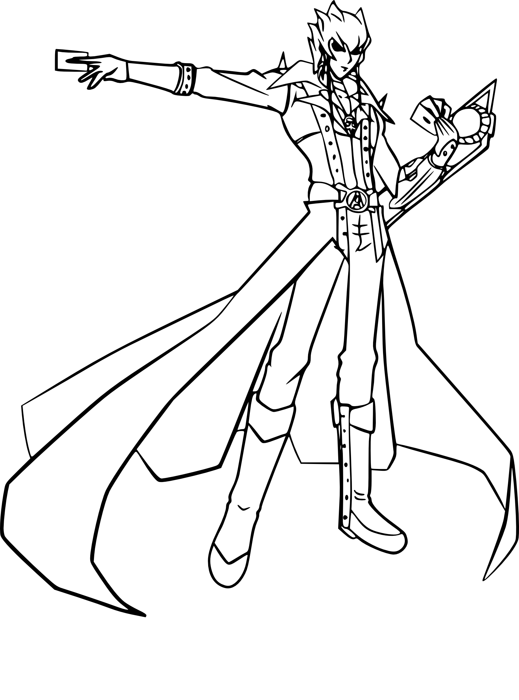 Jack Atlas Yu Gi Oh coloring page