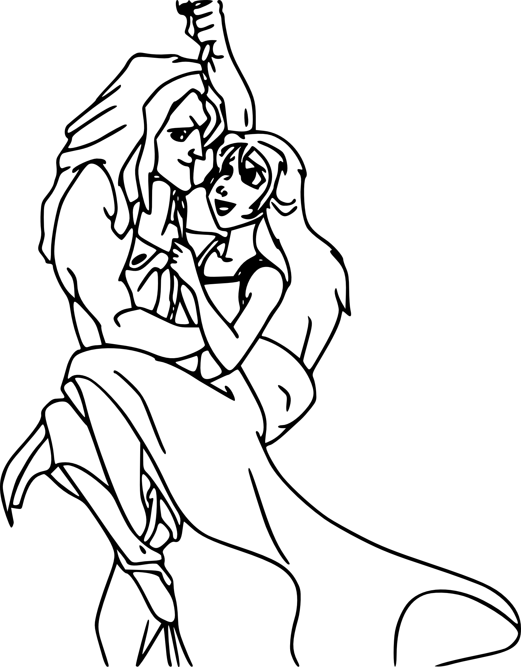 Jane And Tarzan coloring page