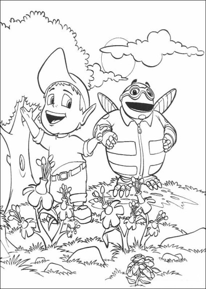 Adibou Garden coloring page