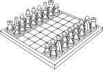 Chess Game coloring page