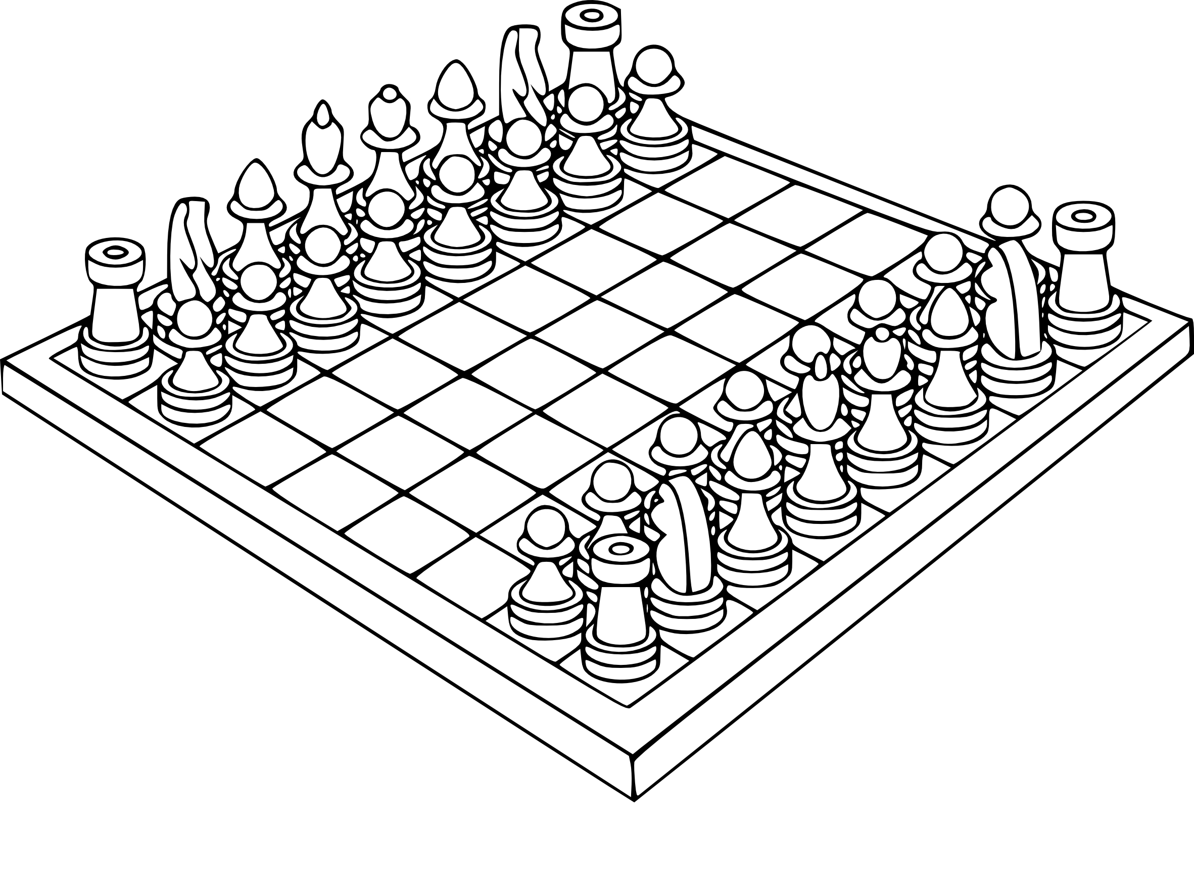 Chess Game coloring page