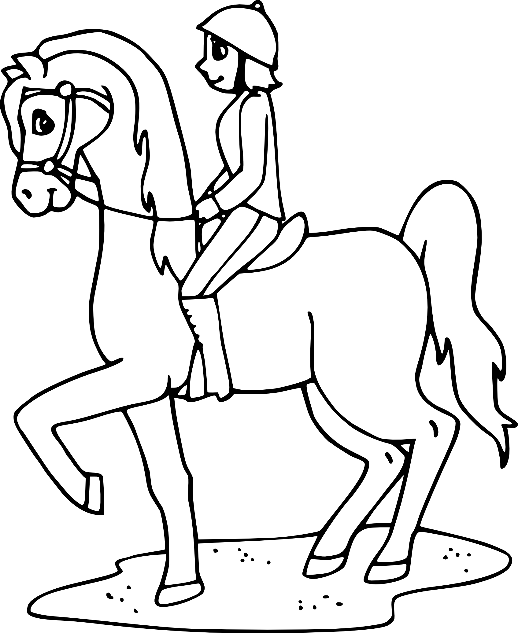 Jockey coloring page