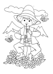 Flute Player coloring page