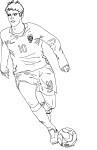 Coloriage joueur de foot Kaka