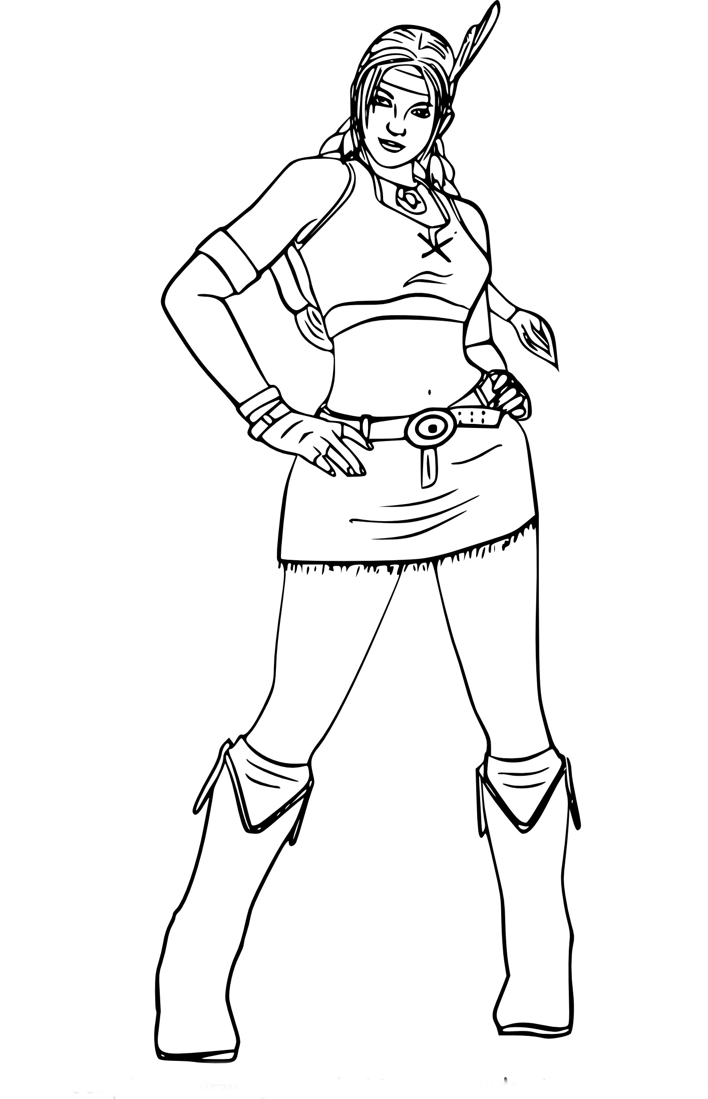 Julia Chang Tekken coloring page