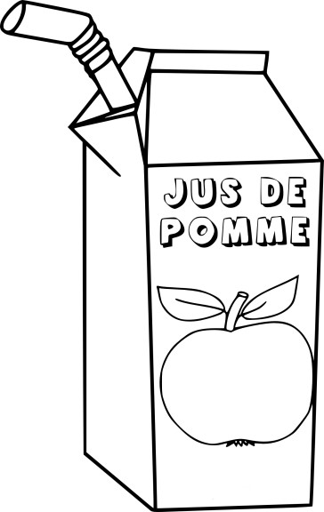 Coloriage jus de pomme