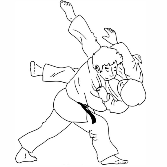 Kimono Judo coloring page