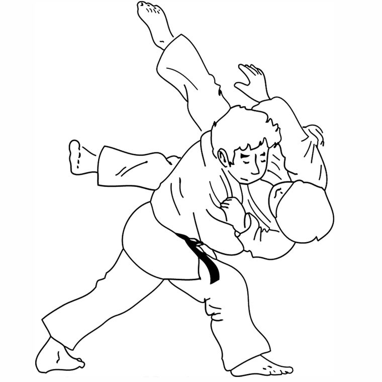 Kimono Judo coloring page