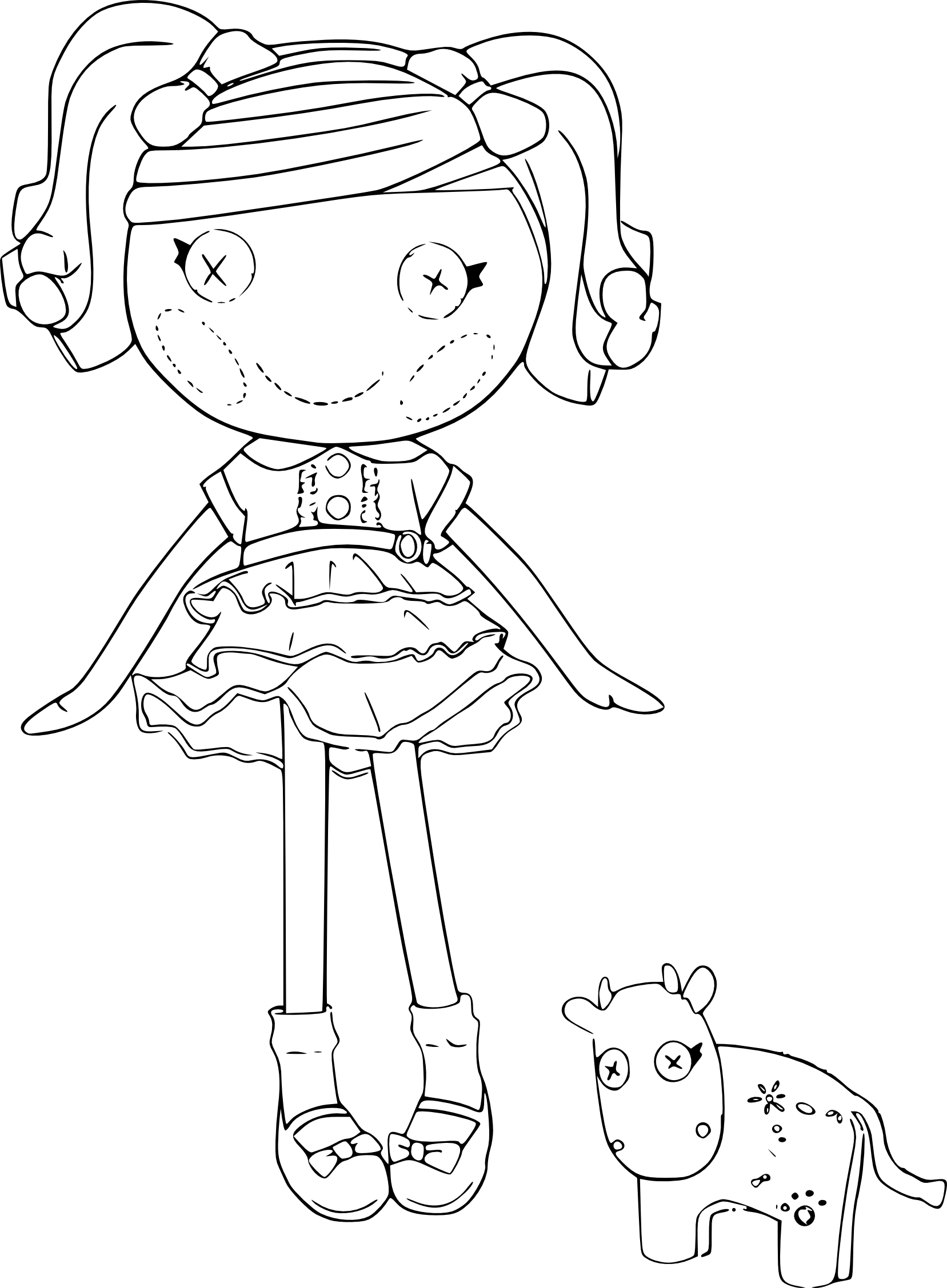 Disegno di Lalaloopsy da colorare