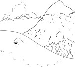 The Mountain coloring page