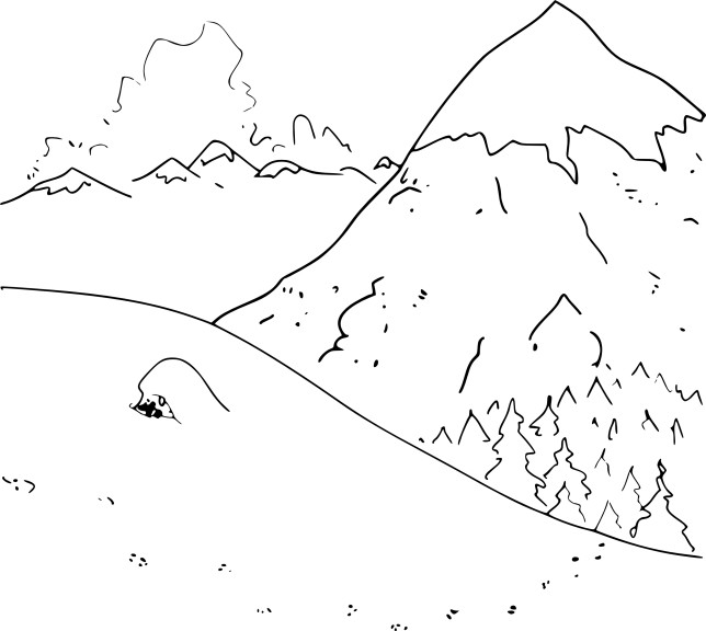 Coloriage la montagne à imprimer