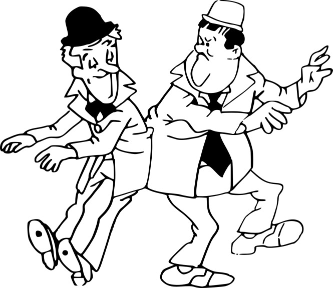 Coloriage Laurel et Hardy