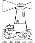 Coloriage magique phare