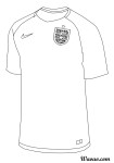 Coloriage maillot Angleterre