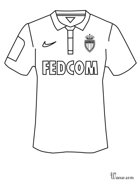 Disegno di Maglia del Monaco da colorare