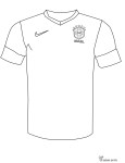 Coloriage maillot du Bresil