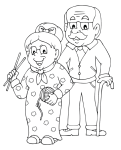 Grandma And Grandpa coloring page