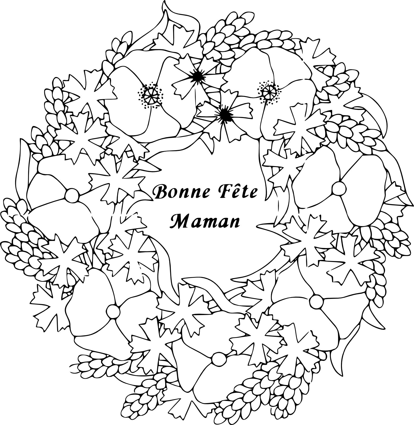 Mothers Day Mandala coloring page