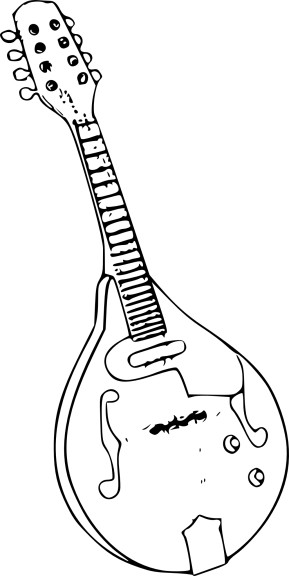 Mandolin coloring page