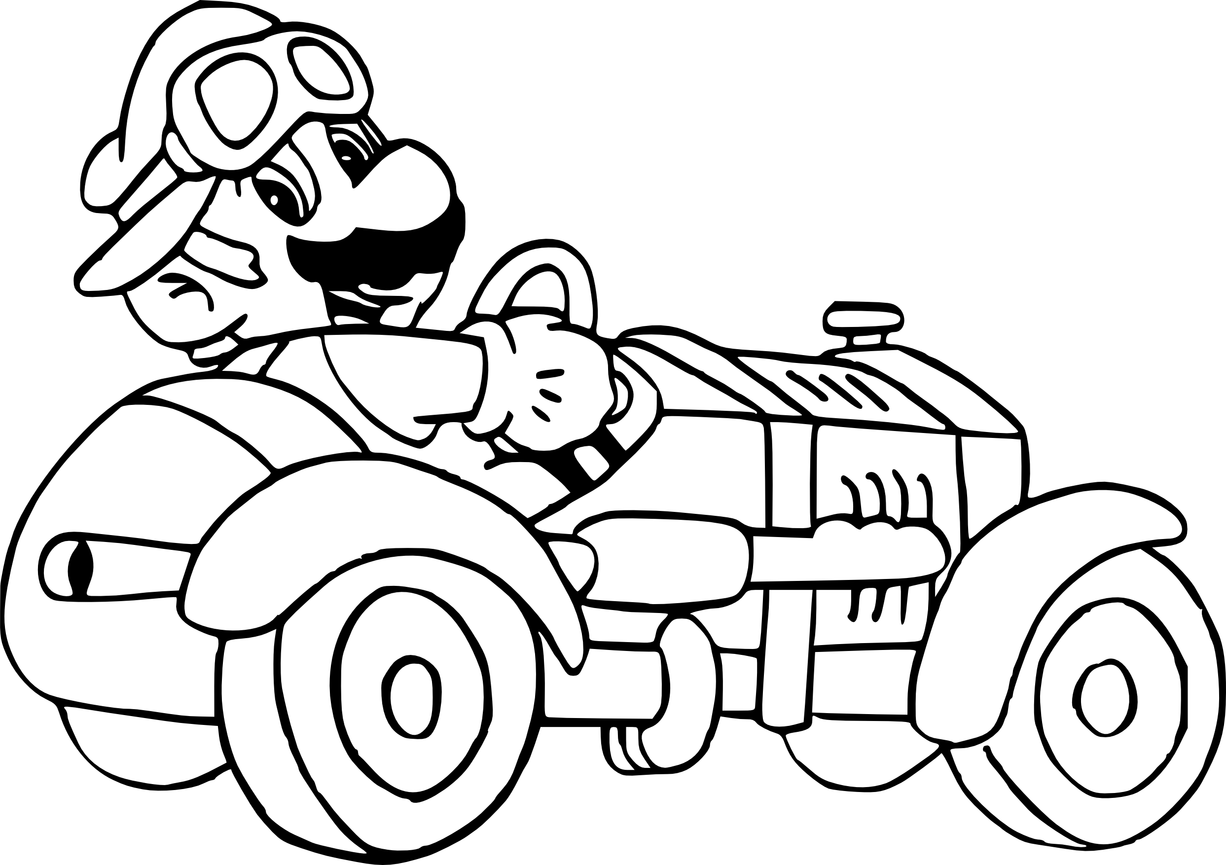 Mario Kart 7 coloring page