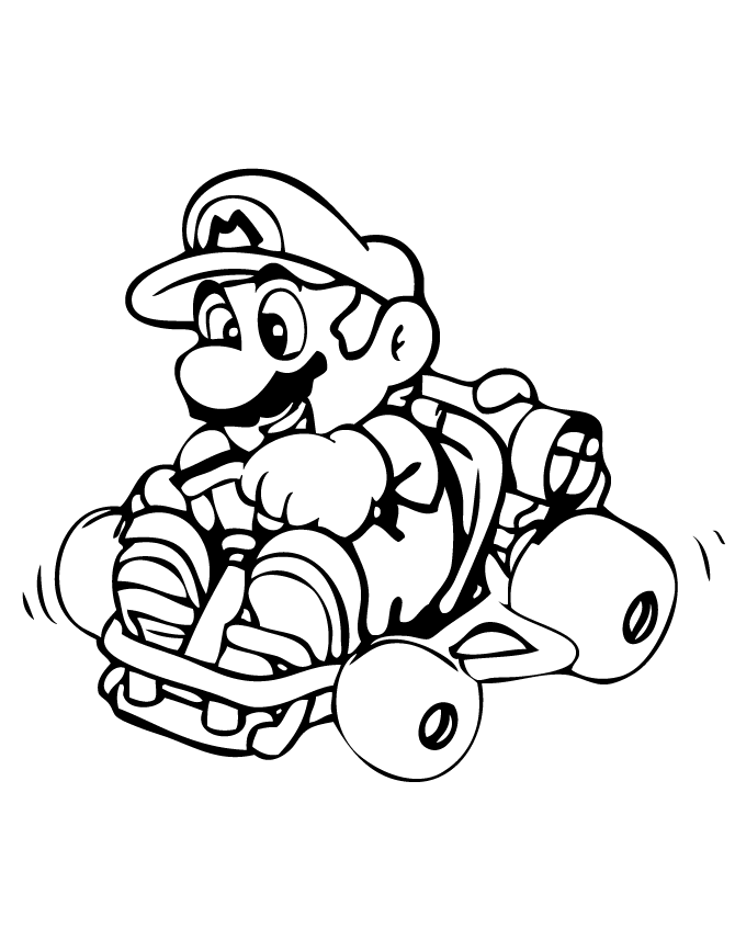 Coloriage Mario Kart 8 à imprimer