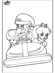Mario Kart Wii coloring page