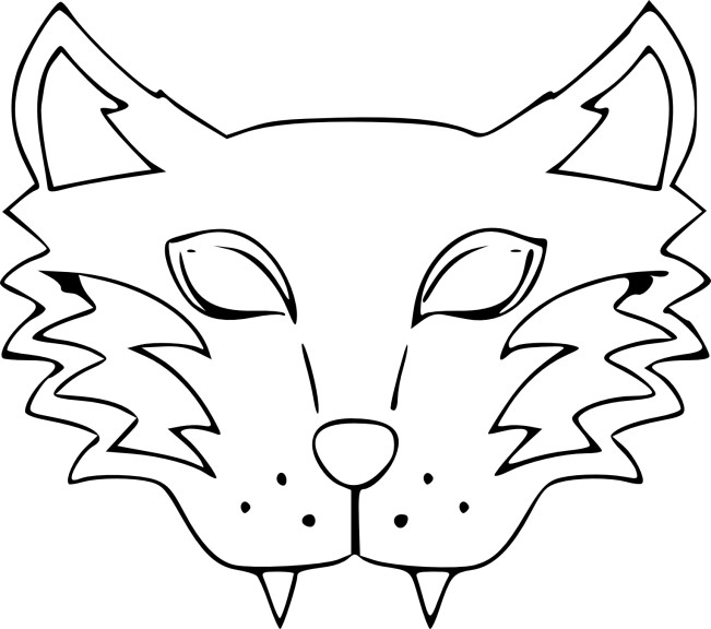 Disegno di Maschera da lupo mannaro da colorare