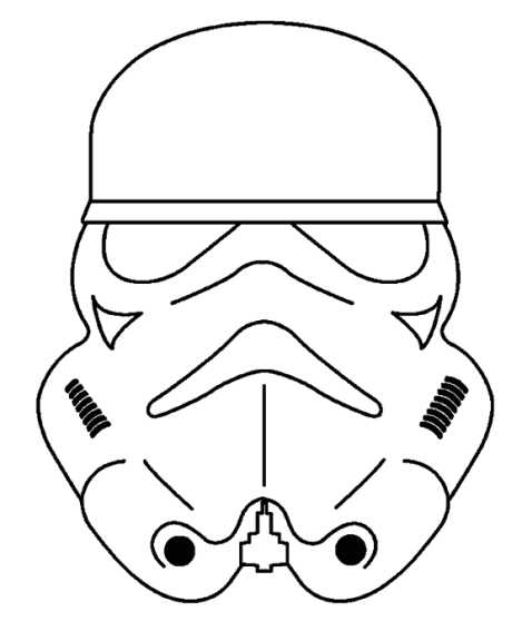 Coloriage Masque Stormtrooper