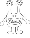 Weird Monster coloring page