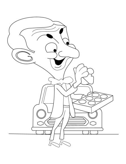 Mr Bean coloring page