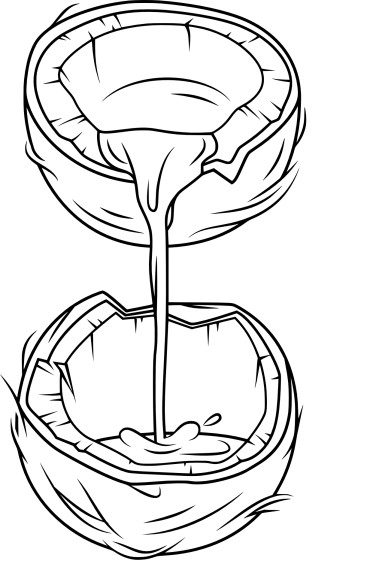 Coconut coloring page