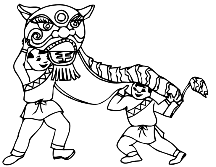 Chinese New Year coloring page
