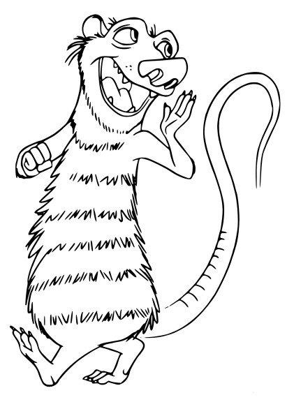 Coloriage Opossum Age de Glace