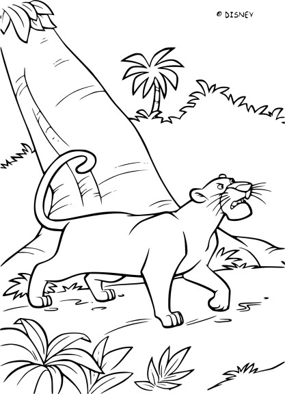 Coloriage panthere Bagheera