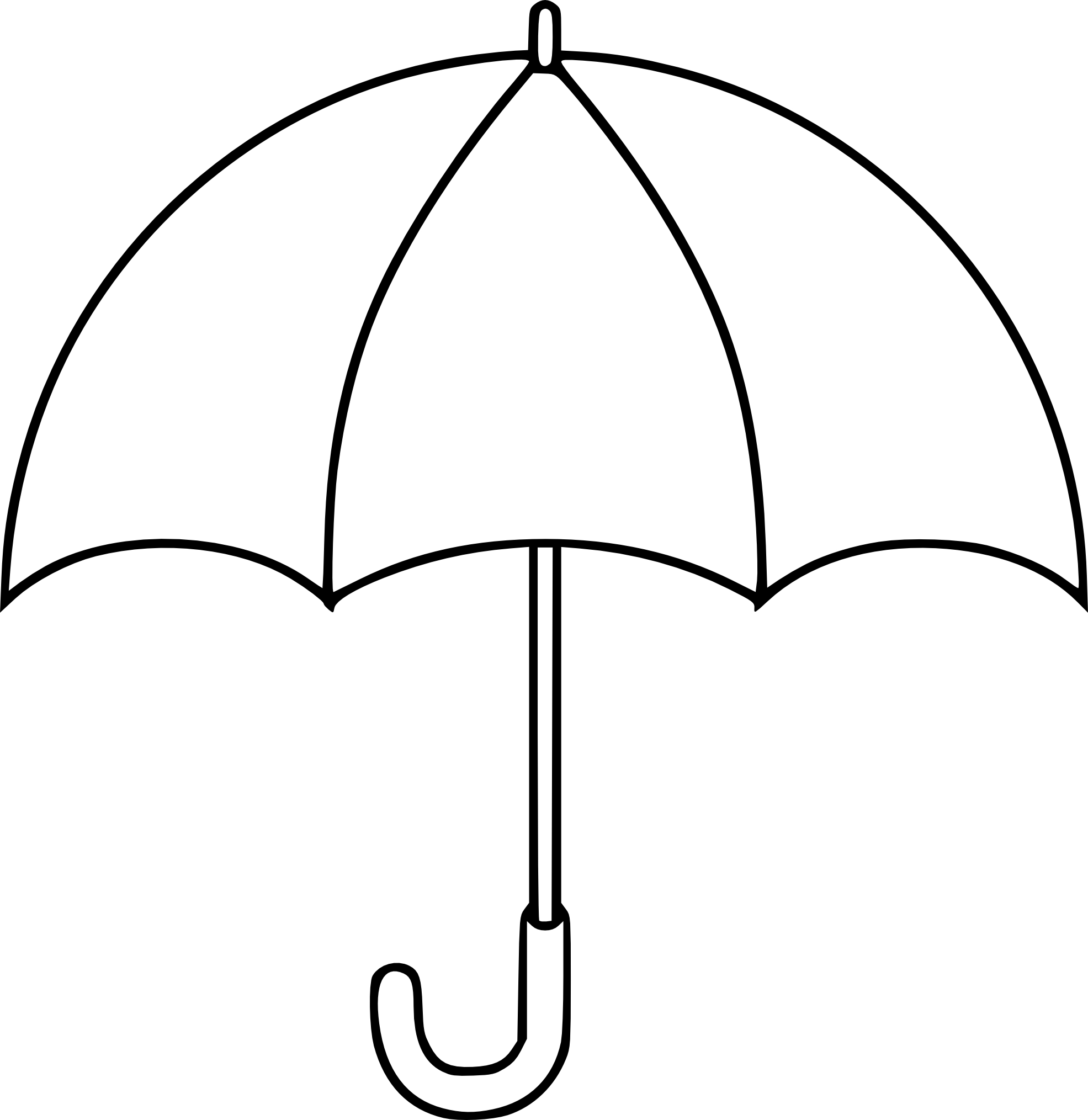 Umbrella coloring page