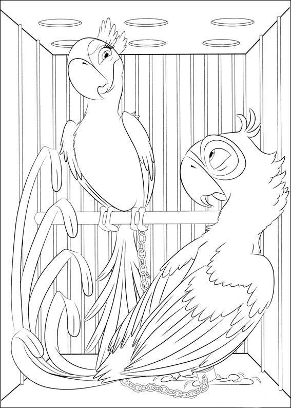 Perla And Blu Rio coloring page