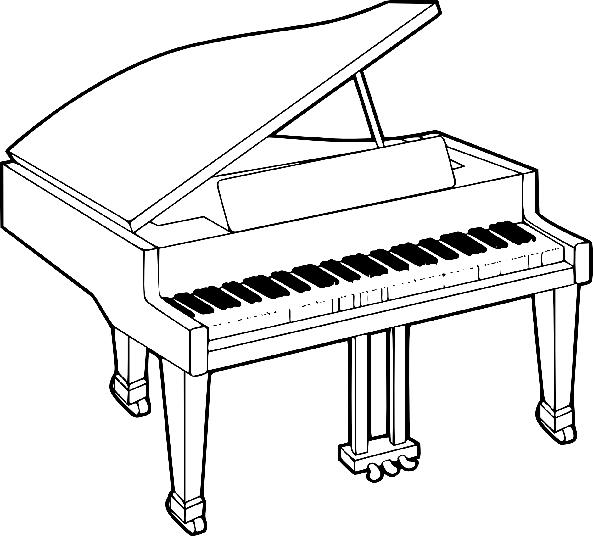 Piano coloring page